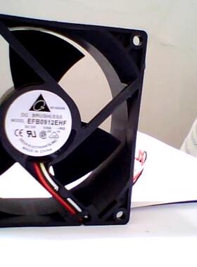 台达9238.12V.0.63A.3叶3线风扇，型号：EFB0912EHF