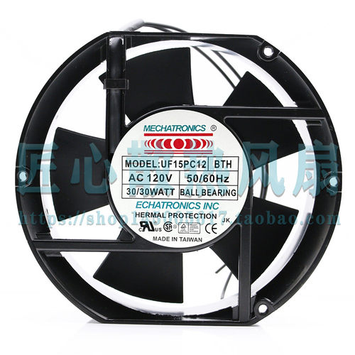 Mechatronics UF15PC12 AC120V 30W 15050 15CM 机柜排风散热风扇