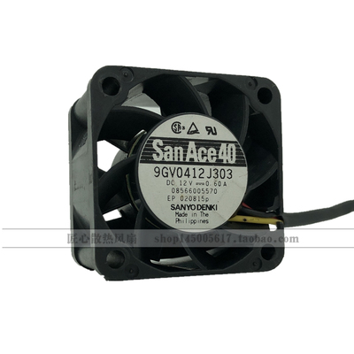 日本 4028 12V 0.60A 1U服务器机箱风扇 9GV0412J314