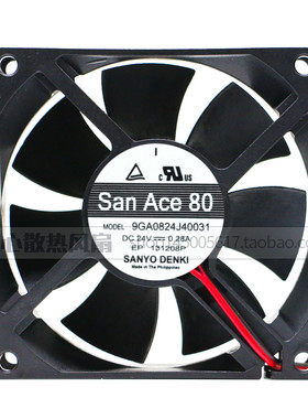 San Ace 80 9GA0824J40031 DC24V 0.28A 8025机箱 服务器散热风扇