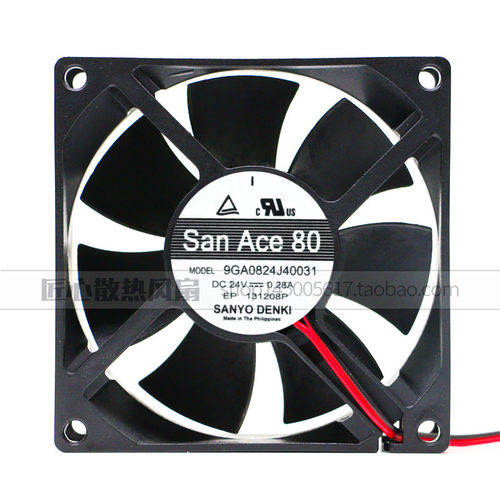 San Ace 80 9GA0824J40031 DC24V 0.28A 8025机箱 服务器散热风扇