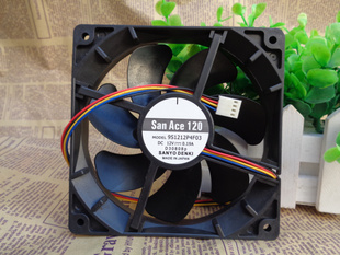 12V0.19A SANYO三洋 12025 12CM 4针PWM温控静音风扇 9S1212P4F03
