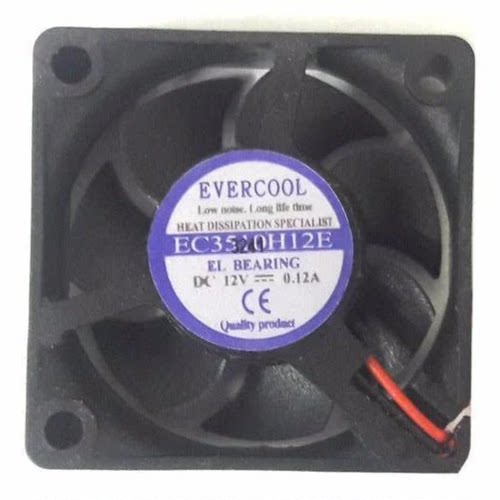 Evercool 35x35x10mm 12 Volt Bearing Fan withEC3510H12E