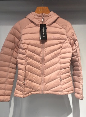 探路者羽绒服女秋冬新户外轻薄保暖舒适连帽羽绒外套TADI92302
