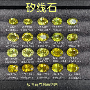 天然矽线石稀有彩色宝石精切刻面裸石18K金定制镶嵌戒指吊坠手链