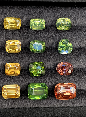 GS1天然锆石刻面彩宝裸石18K金高端钻石定制戒指吊坠手链新品现货