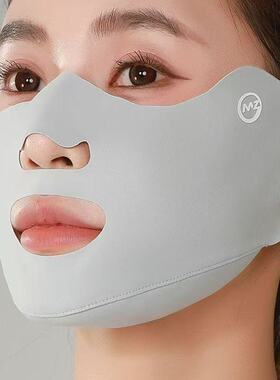 新款防晒露嘴口罩女高颜值护眼角无痕遮阳防紫外线3D跑步面罩