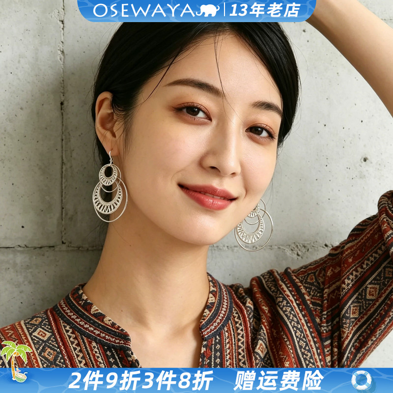 OSEWAYA波西米亚圆圈耳环