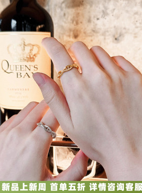 【上新首单五折】OSEWAYA戒指DNA双螺旋结构指环女简约小众设计