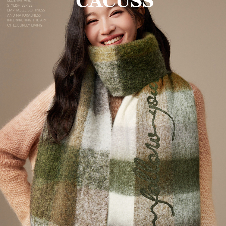 CACUSS羊毛围巾女冬季围脖礼盒装