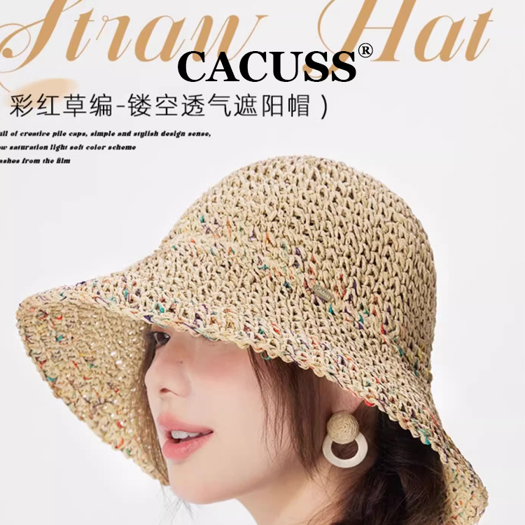 CACUSS草帽女夏渔夫帽太阳帽