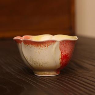 景德镇高温窑变釉茶杯小花神杯手工陶瓷主人杯单杯女品茗杯茶碗