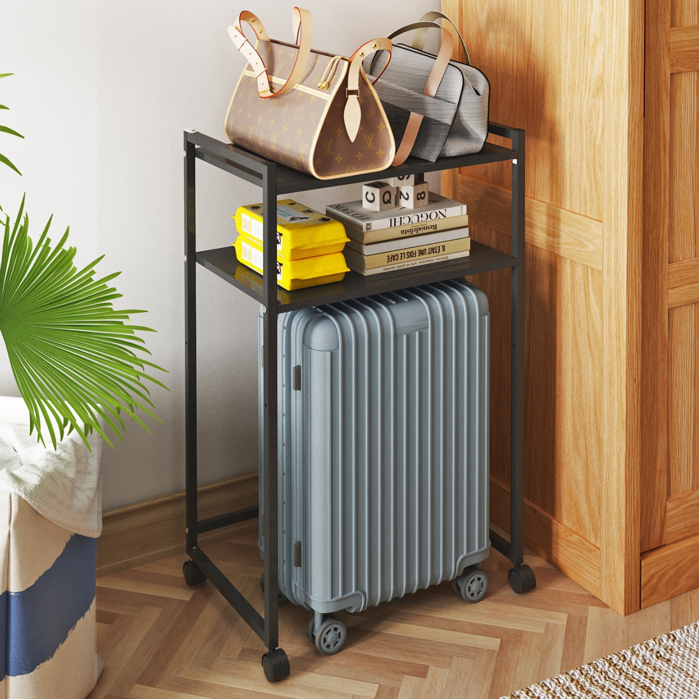 行李箱分层收纳架包包置物架