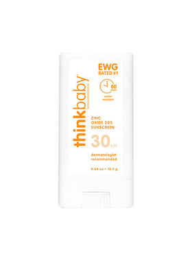 美国Thinkbaby儿童防晒棒SPF30 18.4g物理防晒霜防水防晒宝宝6月+