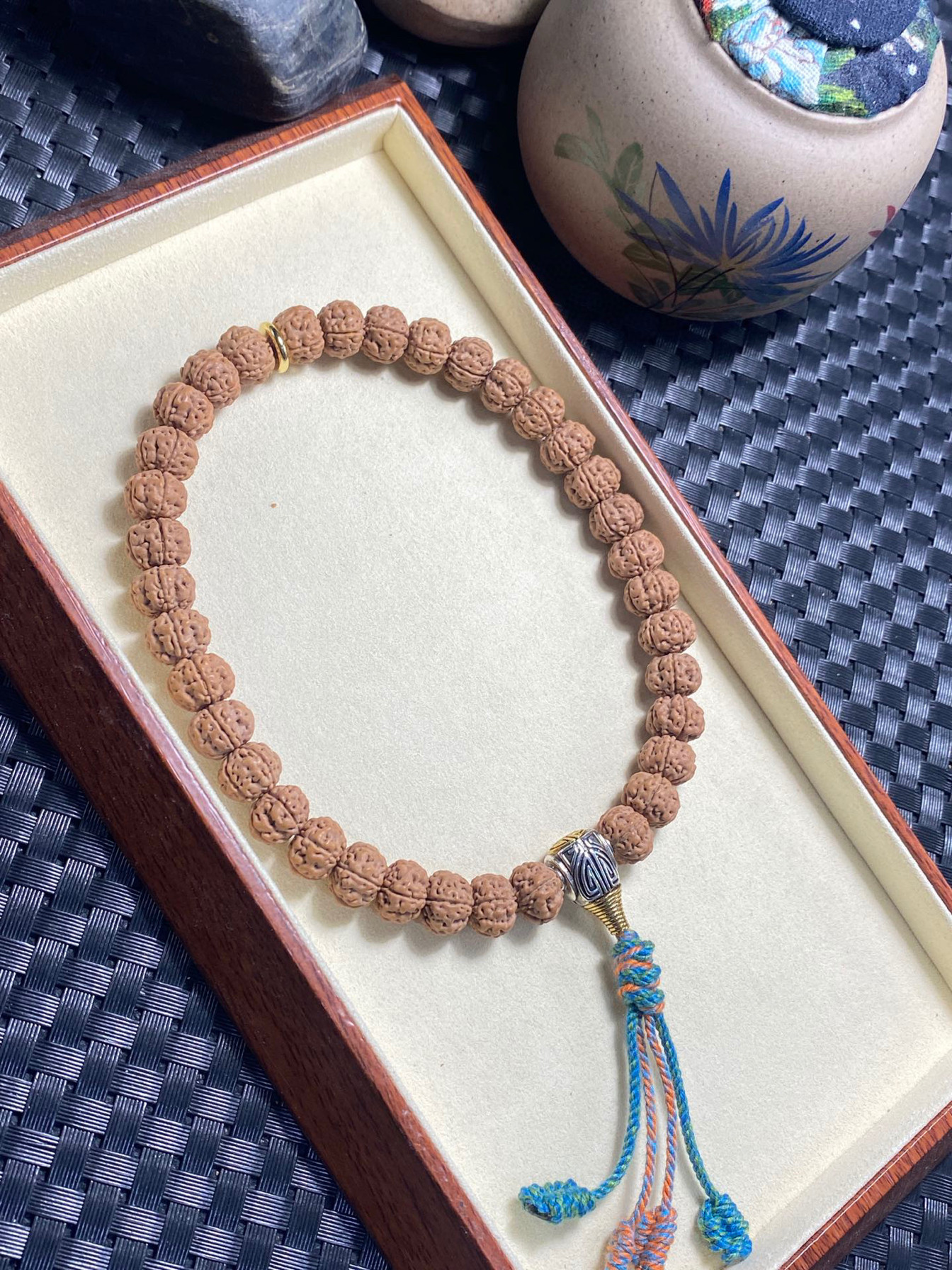 高端毕业5瓣小金刚菩提手串手链天然原生态老树王飞碟36颗小手持