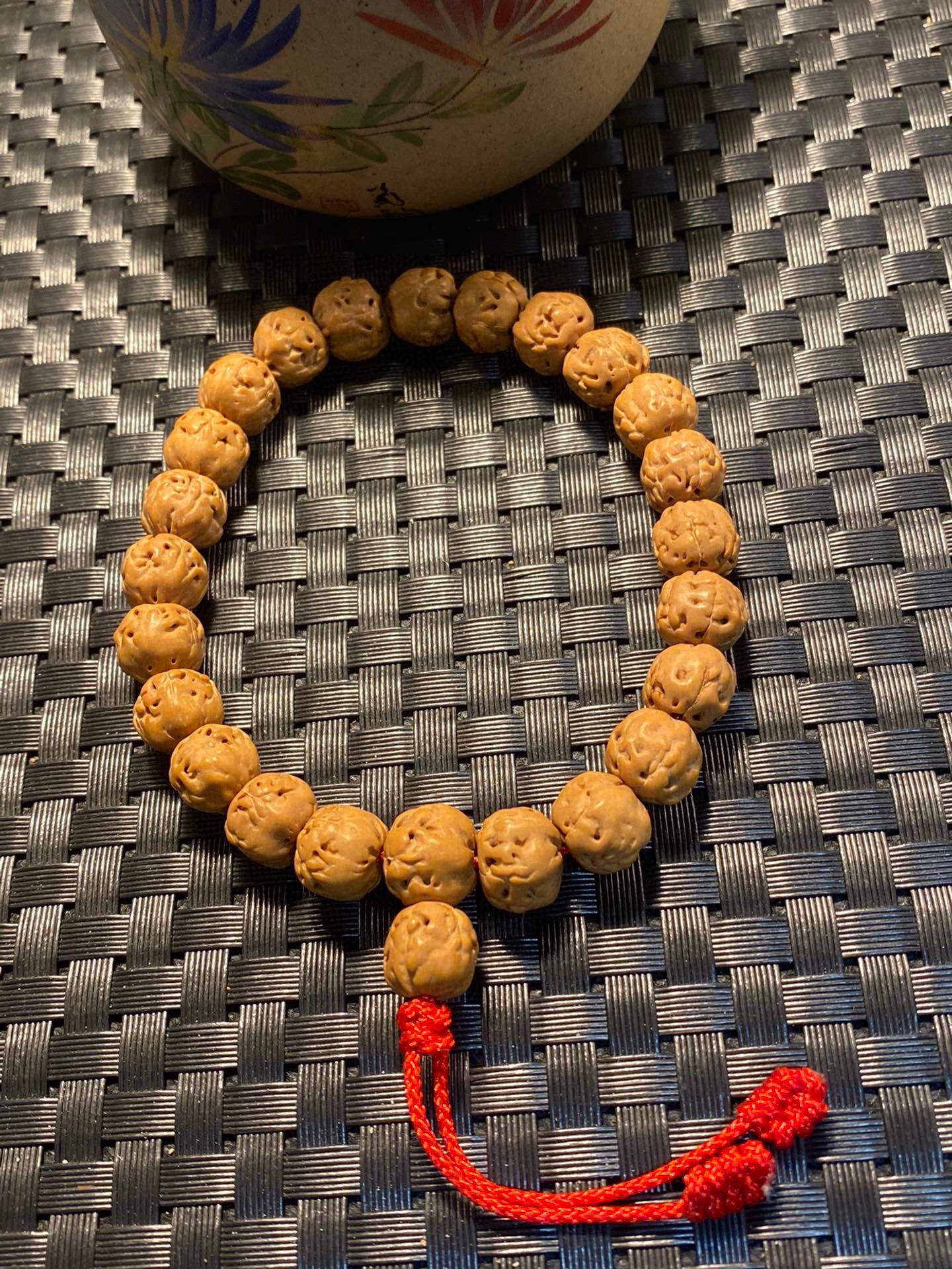 原桩矮桩佛手五爪金龙 小金刚菩提手串单圈玄武纹三日红桩型正