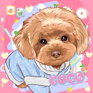 动物漫画 宠物画像手绘定制微信头像q版 油画卡通猫咪狗狗绘画设计