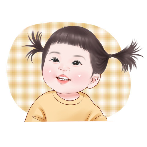 手绘头像定制儿童宝宝画像