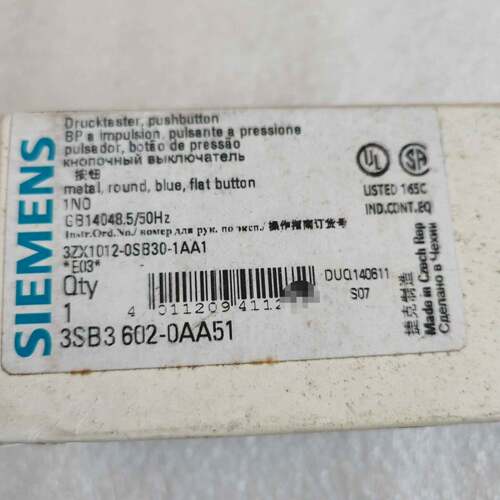 可维修进口西门子 3SB3 602-0AA51 蓝色按钮议价