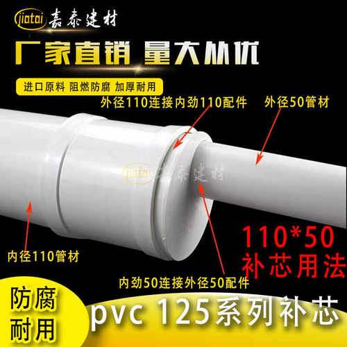PVC补芯偏心节排水管配件