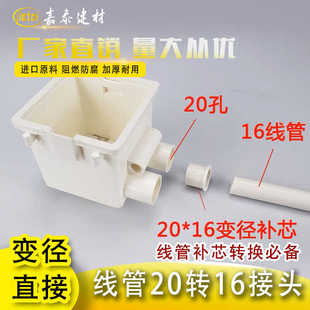 PVC变径线管直接接头20变16接头直接16 20大小头异径补芯转换补心