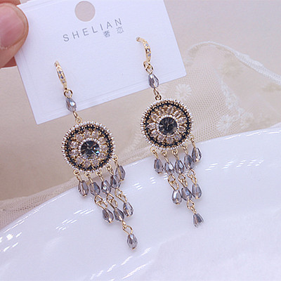 异域风情民族风耳环女复古波西米亚夸张镂空气质流苏耳钉耳饰饰品