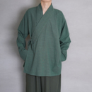 秋冬男女款 青山渐 素色横卧领长袖 短衫 明制传统交领汉服窄袖