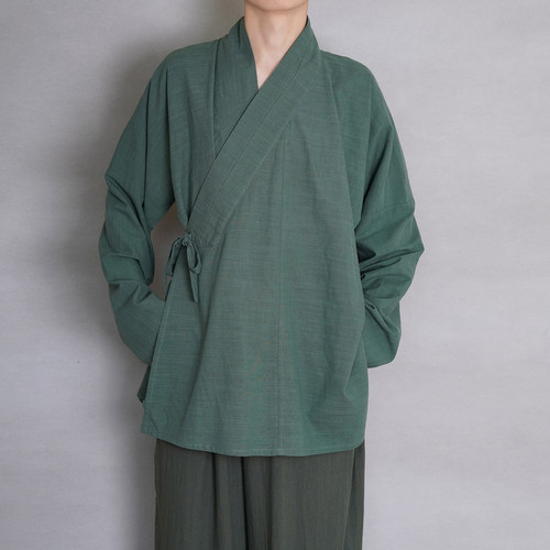 青山渐明制交领横卧领长袖