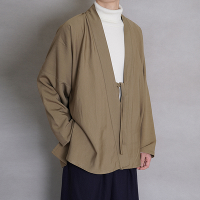 青山渐汉服宋制对襟汉服天丝麻