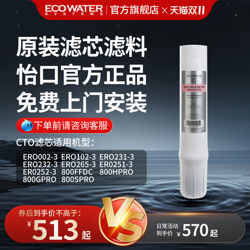 怡口原装CTO滤芯官方正品