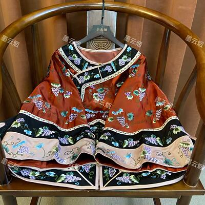 【葡甸】新中式时尚女重工刺绣太太服秋冬款外套铜扣刺绣上衣1116