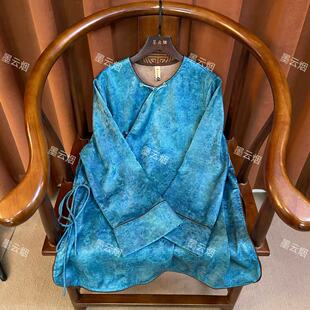 【简兮】新中式重工女士春秋时髦国风长袖衬衫复古中国风女装634