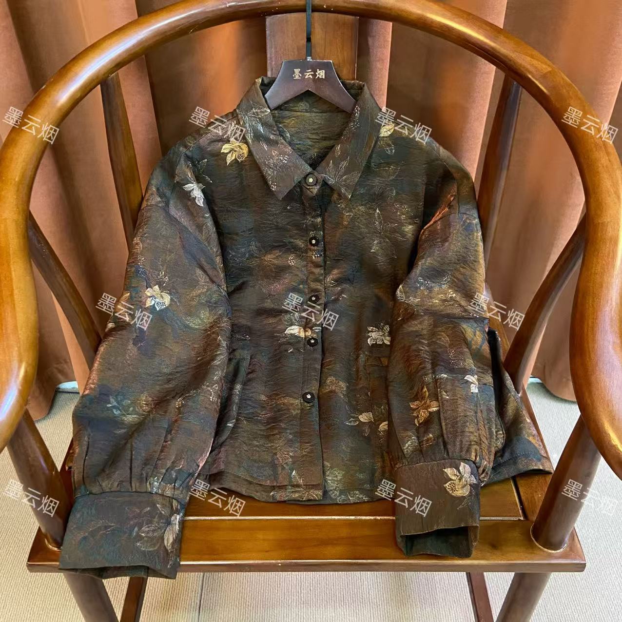 【怀玉】新中式翻领双面穿加棉加厚复古优雅气质百搭上衣女士棉服