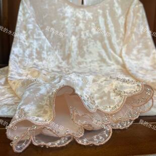 若羽 中国风女士打底衫 新中式 百搭衬衫 上 半透明纱衣半高领四季