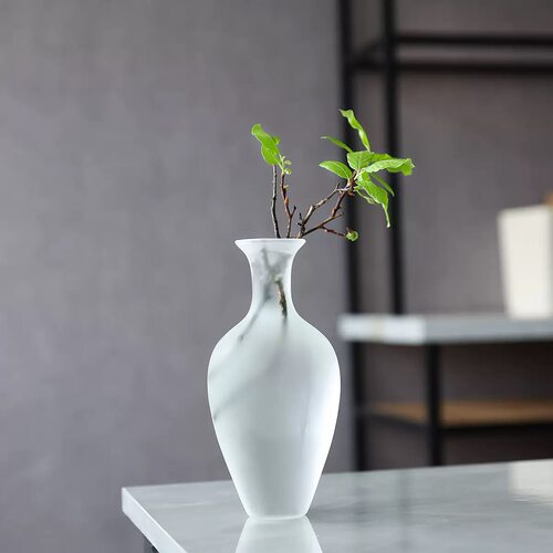 中式复古透明玻璃花瓶插花水养梅瓶禅意茶道摆件家居客厅装饰茶舍