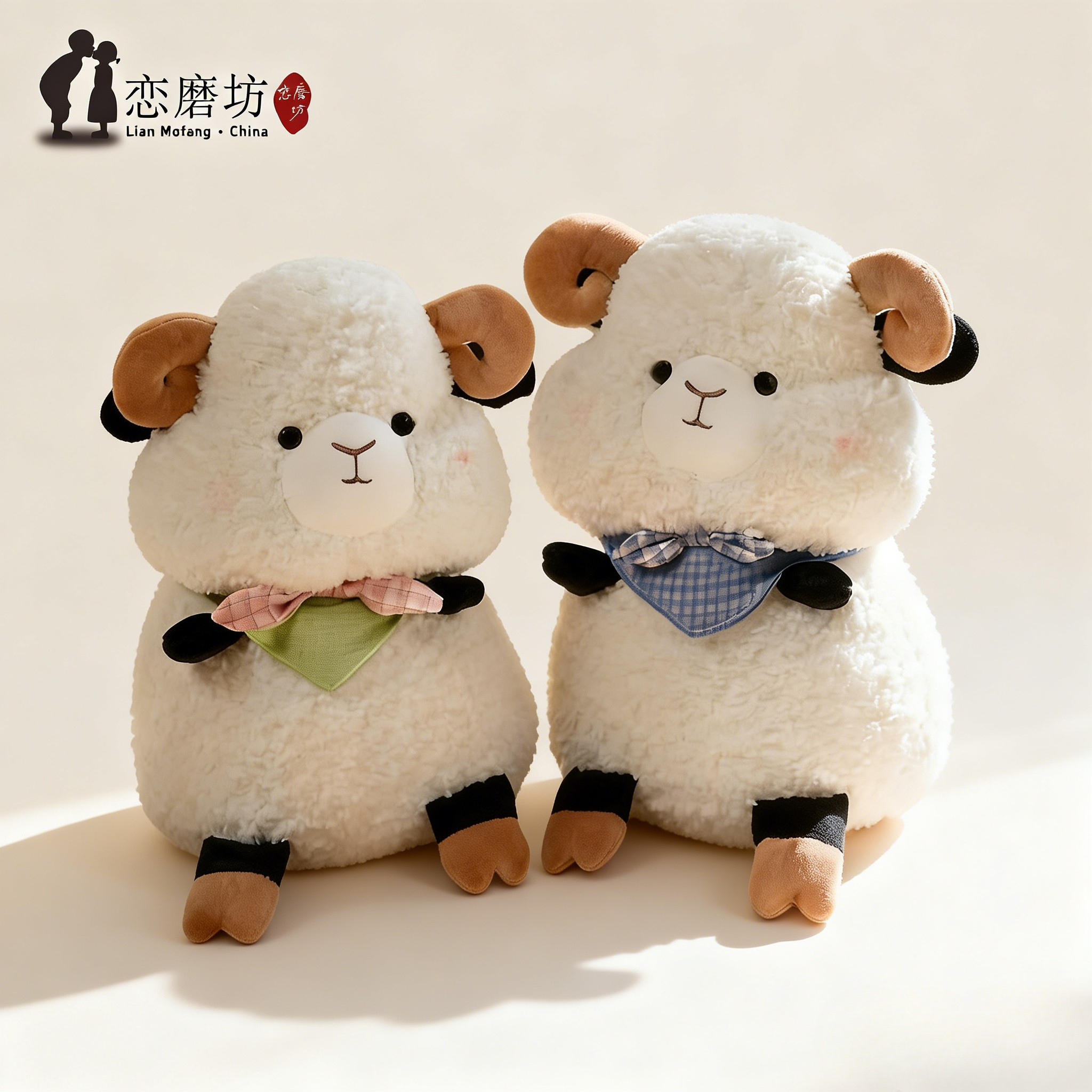 生日礼物女生玩偶小羊白色35cm