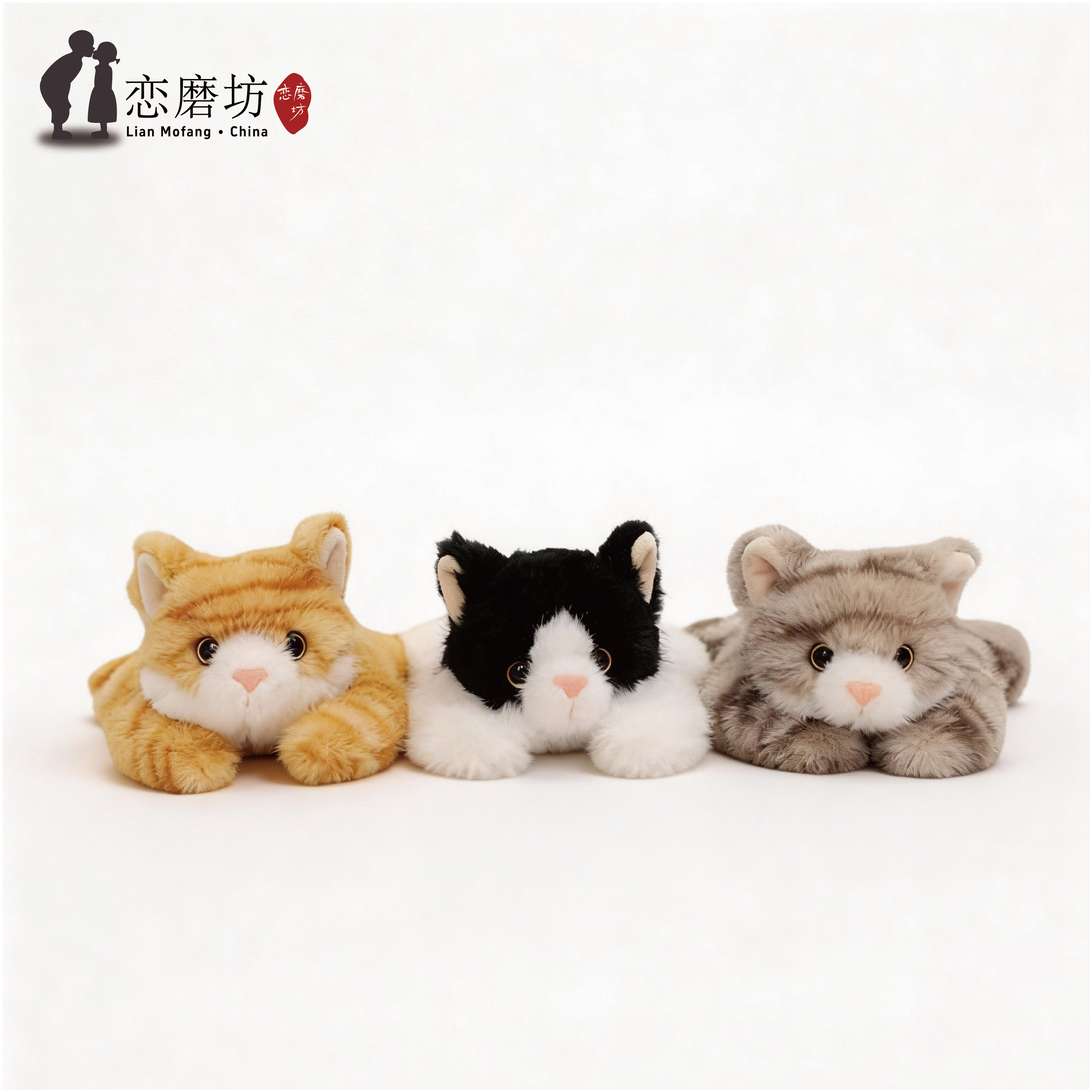 生日礼物女生玩偶小猫咪灰色16cm