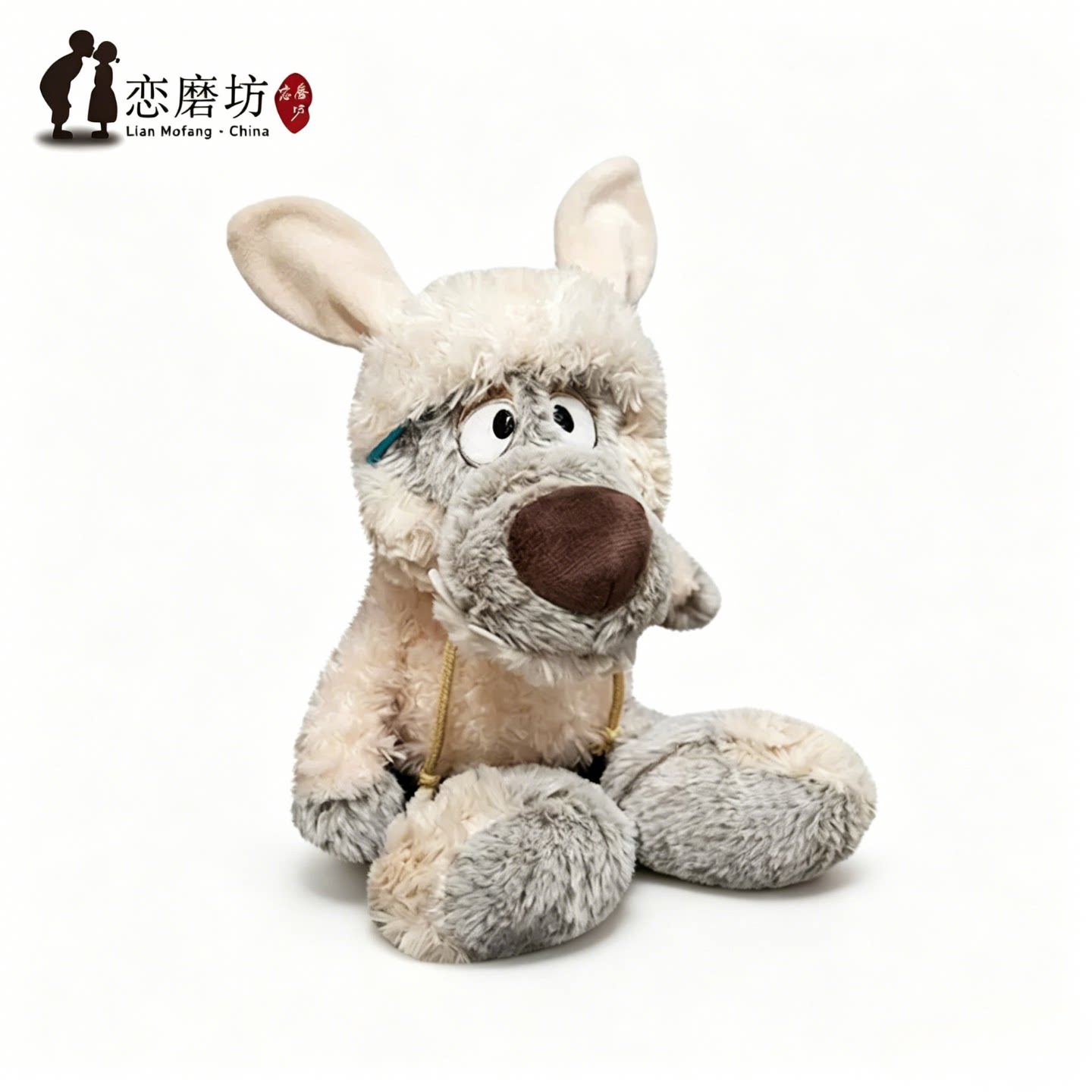 生日礼物女生玩偶狼公仔灰色35cm