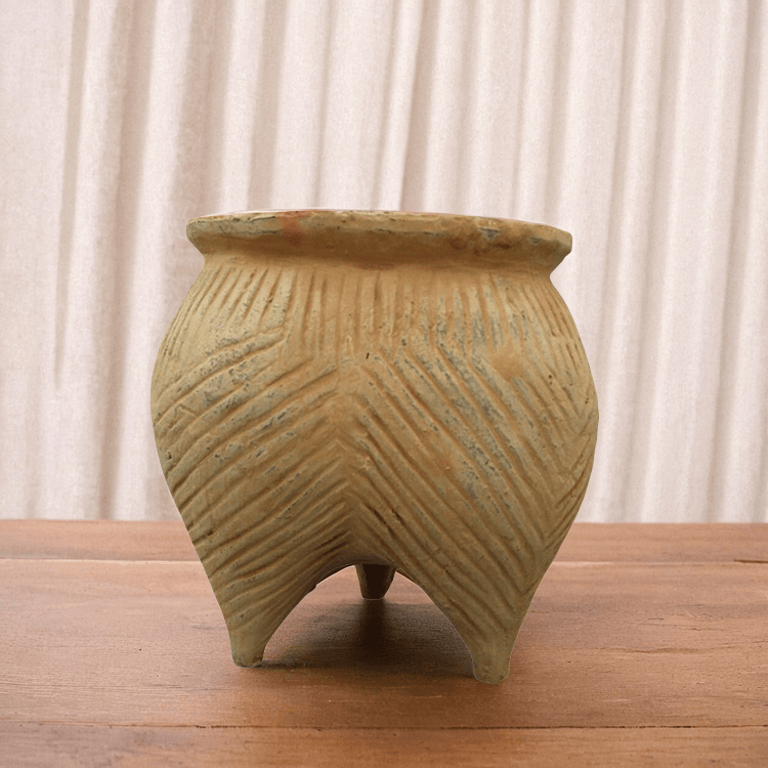 仿古陶器摆件陶鬲教学教具古典中式工艺品宾馆酒店装饰品新石器