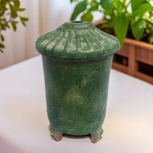 样板房装饰摆件汉代绿釉粮仓陶仓农耕文化摆件酒店瓷器短视频道具