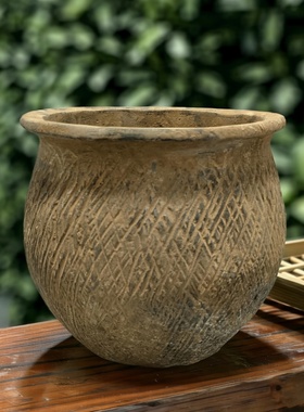 仿古西周陶釜摆件家居装饰定制