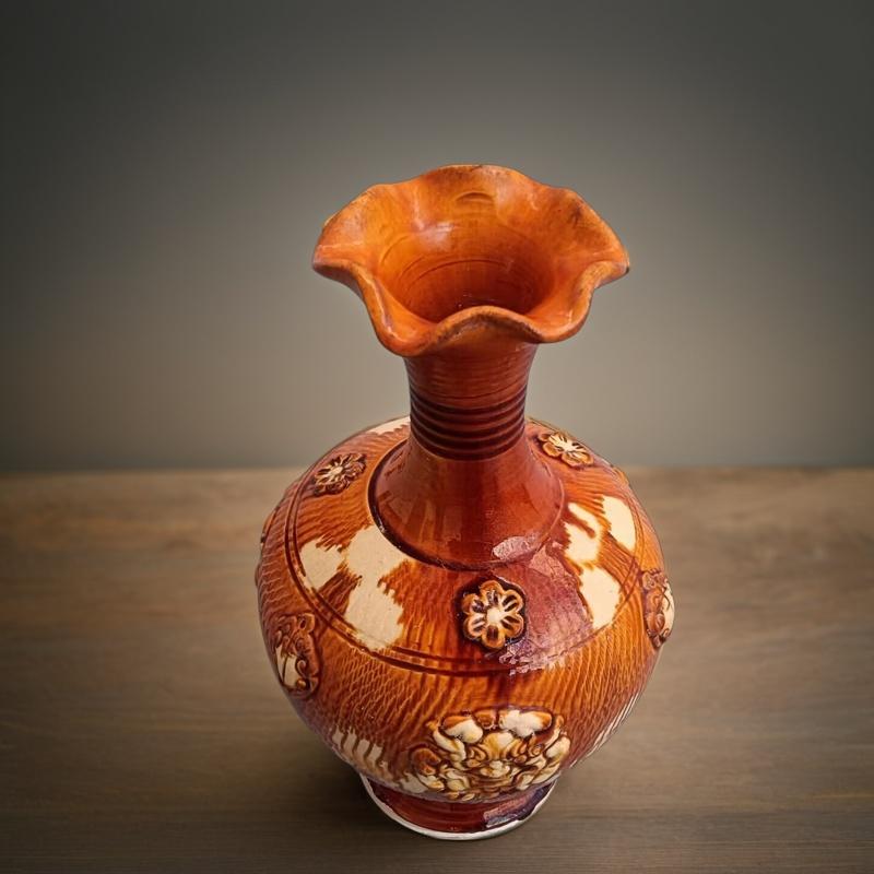 仿古瓷器摆件三彩平安瓶陶瓷瓶艺术品家居装饰品客厅软装贴花宝瓶
