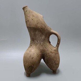 新石器土陶器龙山文化陶鬶古典艺术品古代酒器酒店装饰摆件礼品