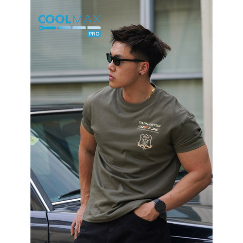【POKOPLAN】盾标  COOLMAX 230g 正肩收袖口显壮战术速干短袖T恤