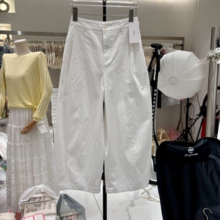 57019 女高级感弯刀裤 2026春时尚 高腰宽松百搭显瘦直筒休闲阔腿裤