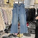 女筒喇拖地长裤 欧货正品 四面弹牛仔喇叭裤 高腰时尚 9020 2026新款
