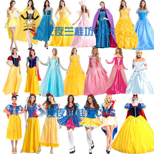 万圣节白雪公主裙COSPLAY服装演出服成人化妆舞会圣诞装ds礼服装