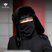 战术鸟冬季 加厚大码 雷锋帽男东北中年保暖加绒保安执勤护耳防风军