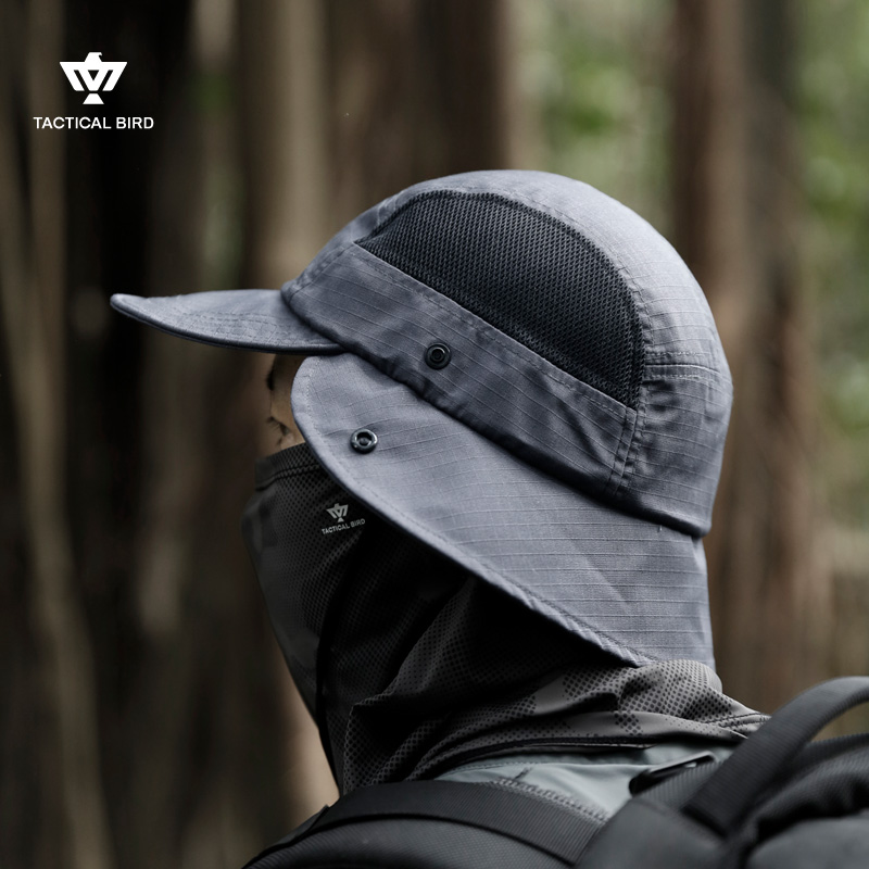 战术鸟小帽檐夏季户外轻薄防晒帽