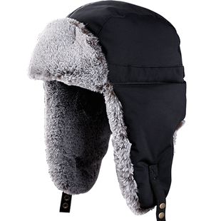 战术鸟(加绒加厚)冬季雷锋帽男老年人中年棉帽爷爷爸爸保暖帽子